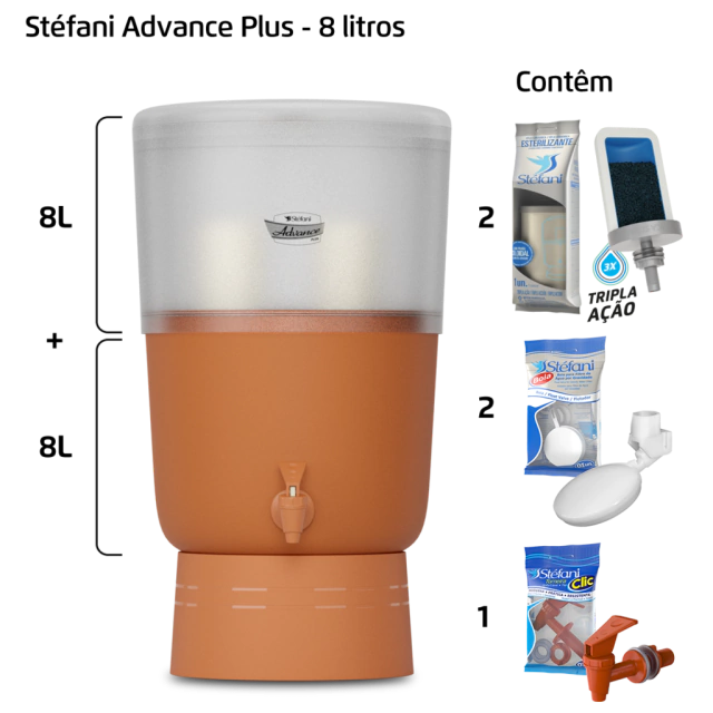 Filtro Advance Plus - 8 litros - 2 velas