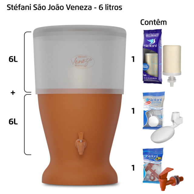 Filtro Veneza - 6 litros - 1 vela